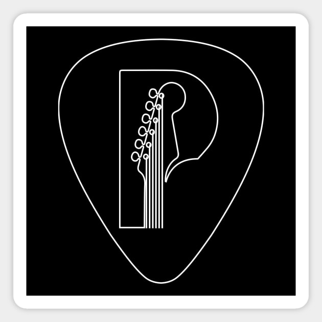 White Pick Magnet by Parallel Sound Studio